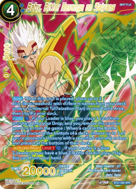 Baby, Bitter Revenge on Saiyans (SPR) (BT21-062) [Wild Resurgence] | The Time Vault CA