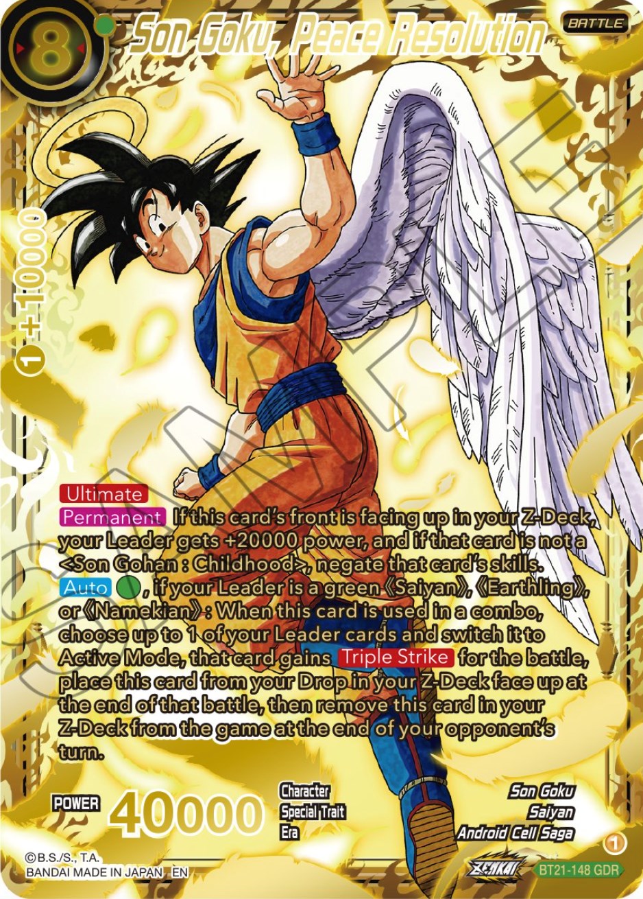 Son Goku, Peace Resolution (God Rare) (BT21-148) [Wild Resurgence] | The Time Vault CA