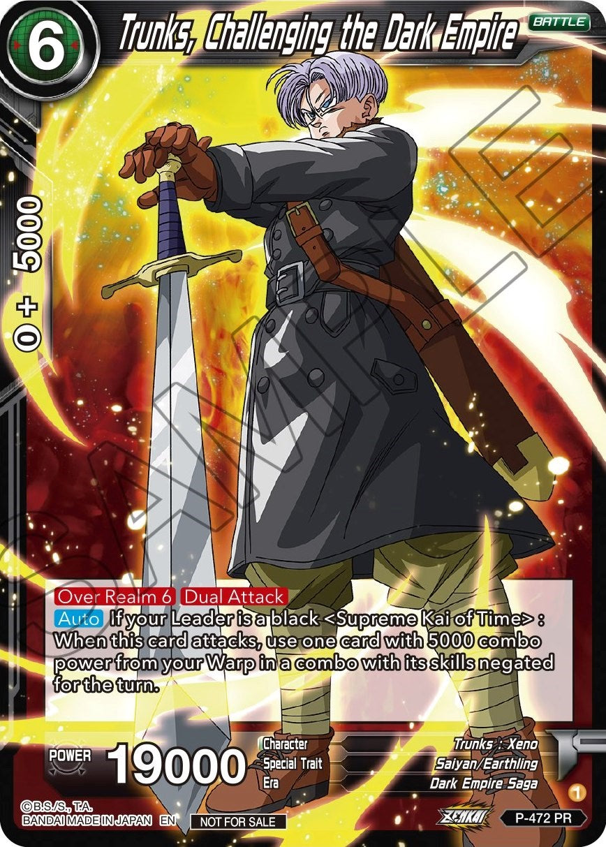 Trunks, Challenging the Dark Empire (Z03 Dash Pack) (P-472) [Promotion Cards] | The Time Vault CA