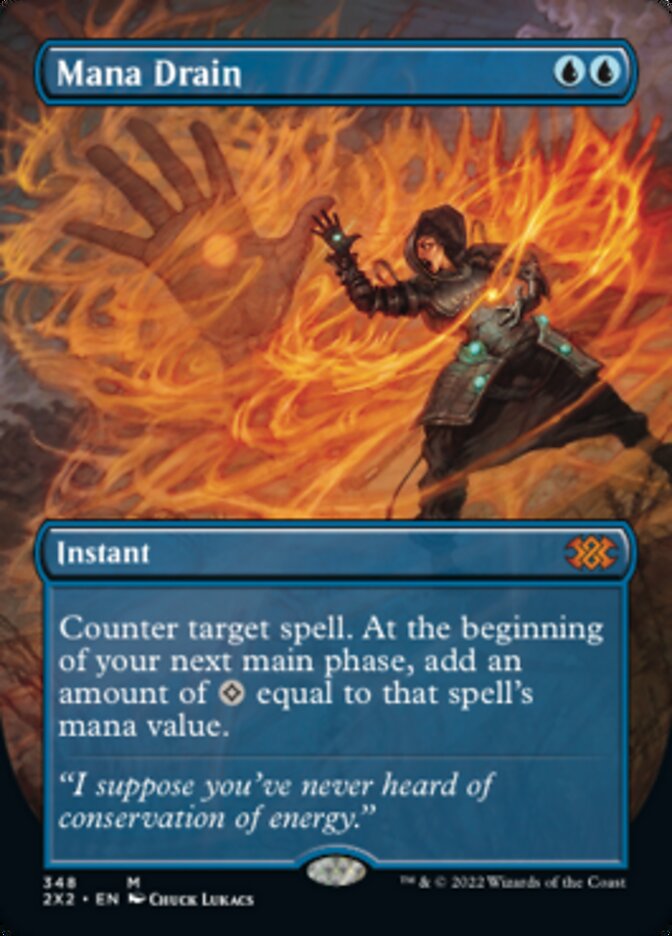 Mana Drain (Borderless Alternate Art) [Double Masters 2022] | The Time Vault CA