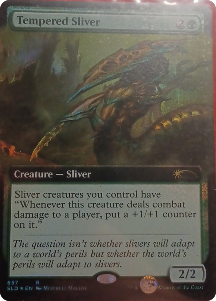 Tempered Sliver (Extended Art) [Secret Lair Drop Promos] | The Time Vault CA