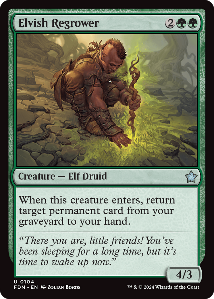 Elvish Regrower [Foundations] | The Time Vault CA