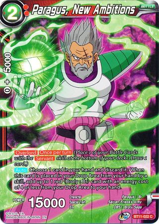 Paragus, New Ambitions (BT11-022) [Vermilion Bloodline 2nd Edition] | The Time Vault CA