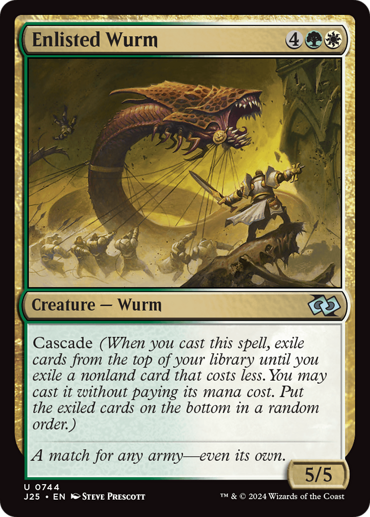 Enlisted Wurm [Foundations Jumpstart] | The Time Vault CA