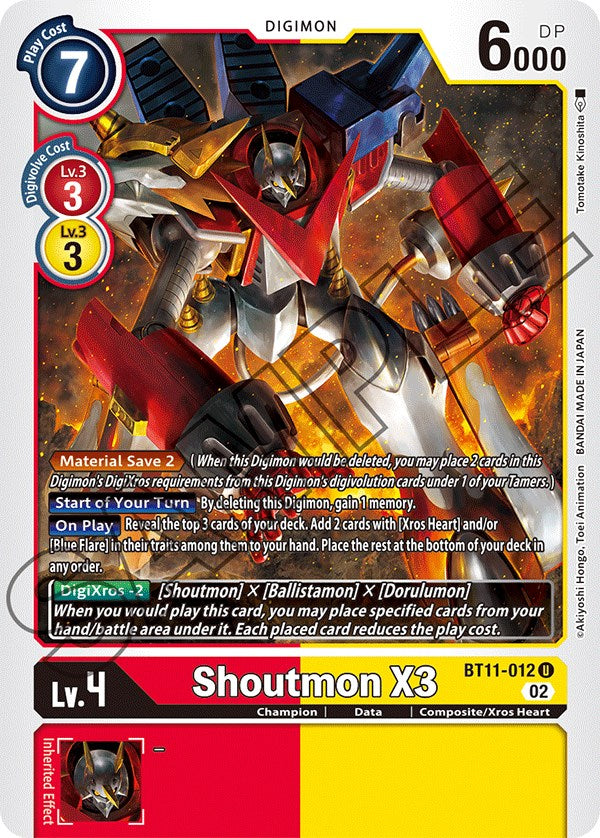 Shoutmon X3 [BT11-012] [Dimensional Phase] | The Time Vault CA