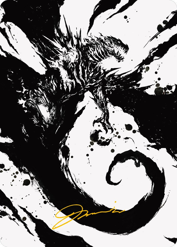 Capricious Hellraiser Art Card (Gold-Stamped Signature) [Phyrexia: All Will Be One Art Series] | The Time Vault CA
