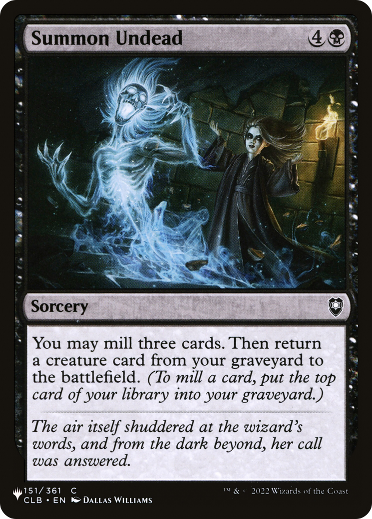 Summon Undead [The List] | The Time Vault CA