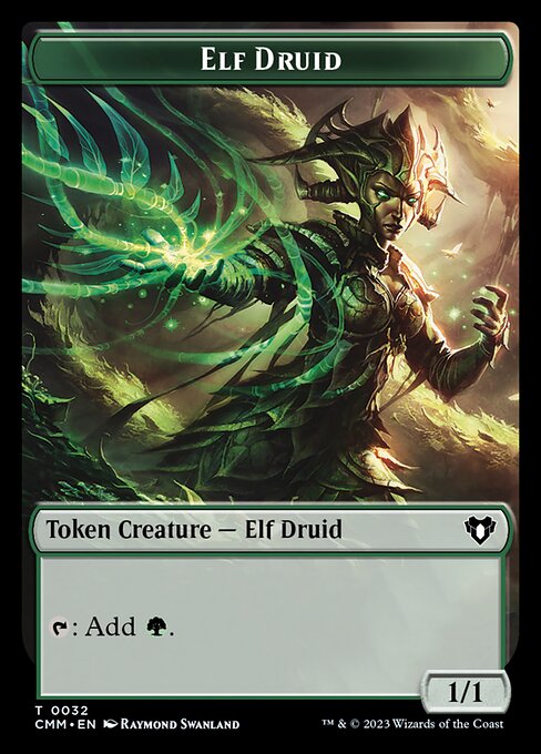 The Monarch // Elf Druid Double-Sided Token [Commander Masters Tokens] | The Time Vault CA