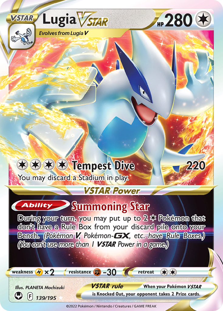 Lugia VSTAR (139/195) (Jumbo Card) [Sword & Shield: Silver Tempest] | The Time Vault CA