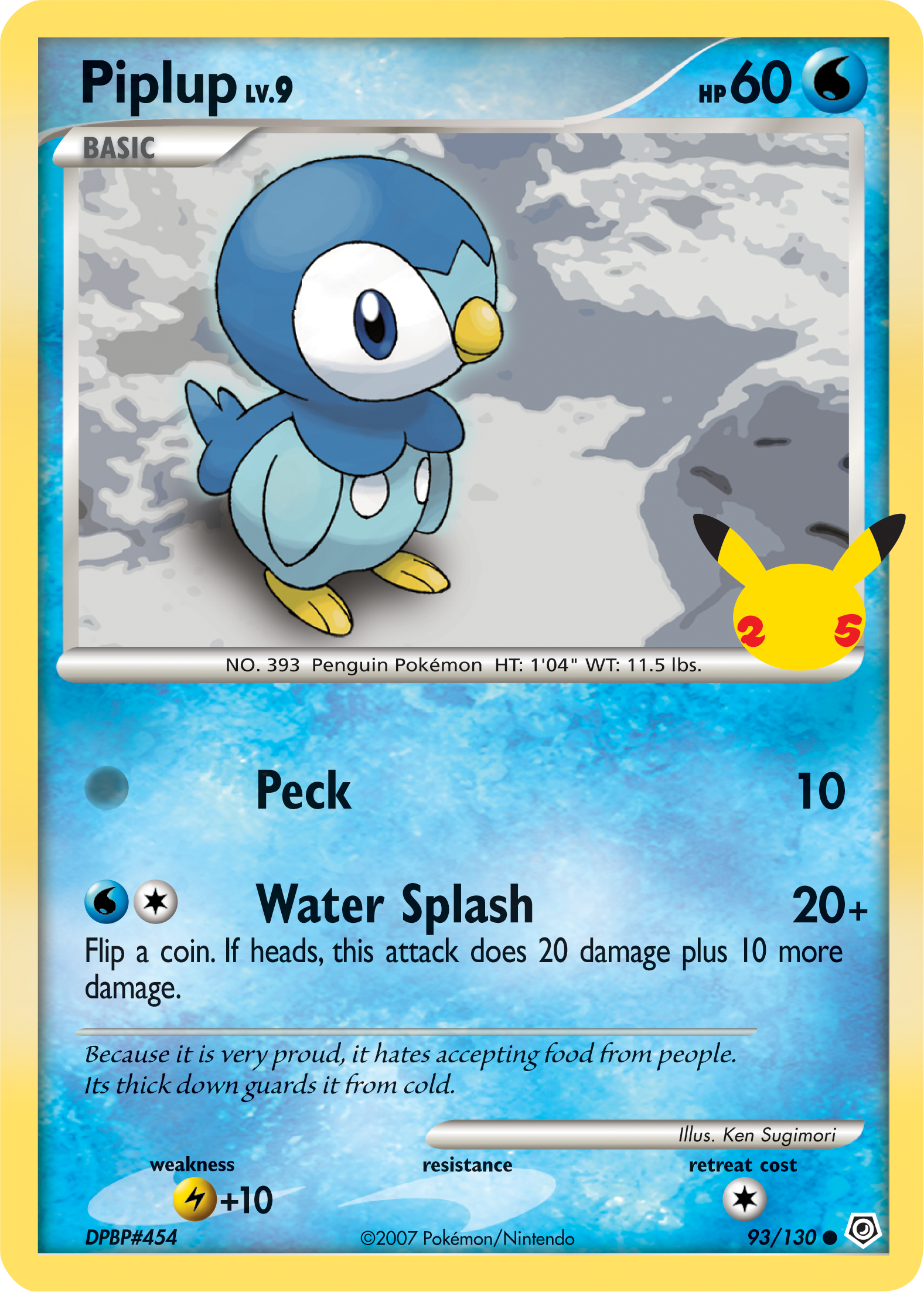 Piplup (93/130) (Jumbo Card) [First Partner Pack] | The Time Vault CA