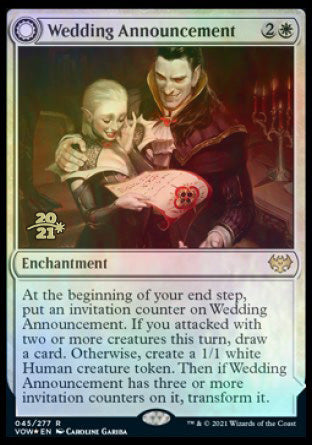 Wedding Announcement // Wedding Festivity [Innistrad: Crimson Vow Prerelease Promos] | The Time Vault CA