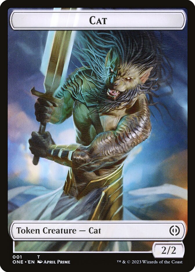 Phyrexian Goblin // Cat Double-Sided Token [Phyrexia: All Will Be One Tokens] | The Time Vault CA