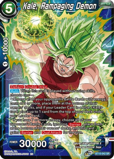 Kale, Rampaging Demon (BT15-042) [Saiyan Showdown] | The Time Vault CA