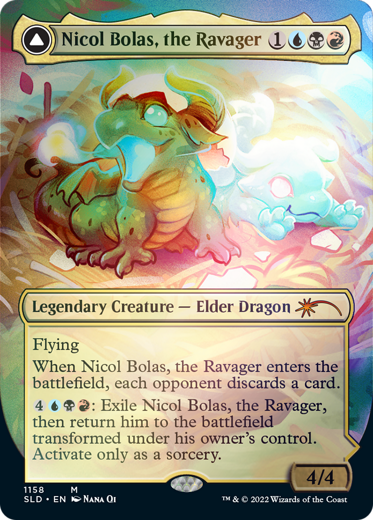 Nicol Bolas, the Ravager // Nicol Bolas, the Arisen (Borderless) [Secret Lair: From Cute to Brute] | The Time Vault CA