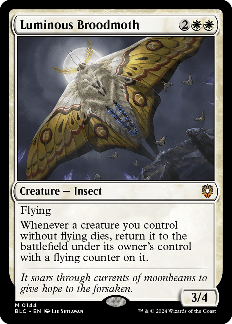 Luminous Broodmoth [Bloomburrow Commander] | The Time Vault CA