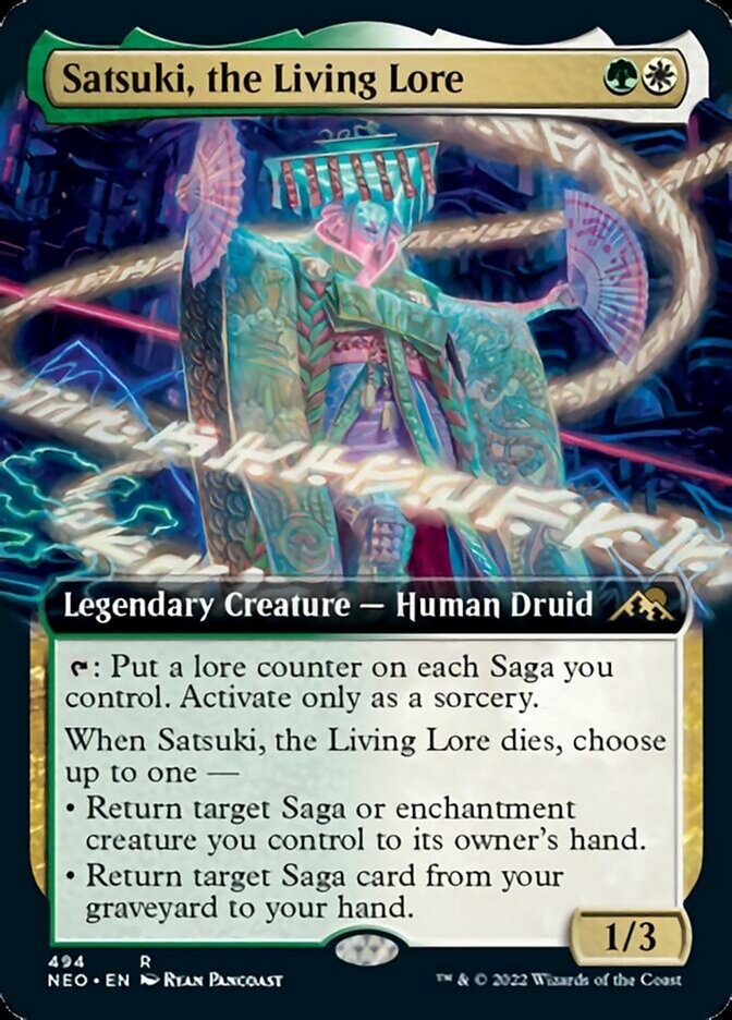 Satsuki, the Living Lore (Extended Art) [Kamigawa: Neon Dynasty] | The Time Vault CA