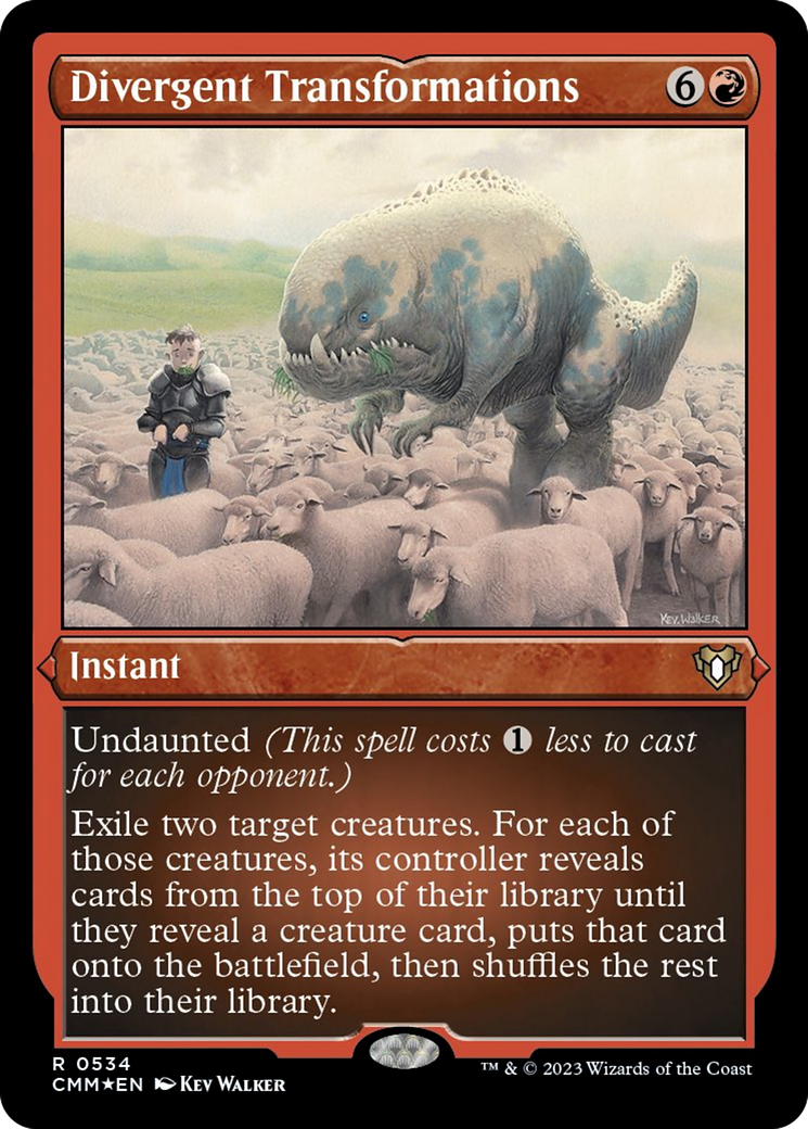 Divergent Transformations (Foil Etched) [Commander Masters] | The Time Vault CA