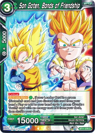 Son Goten, Bonds of Friendship (BT11-078) [Vermilion Bloodline] | The Time Vault CA