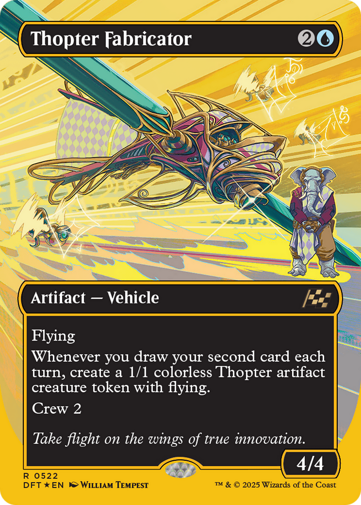 Thopter Fabricator (Borderless) (First-Place Foil) [Aetherdrift] | The Time Vault CA