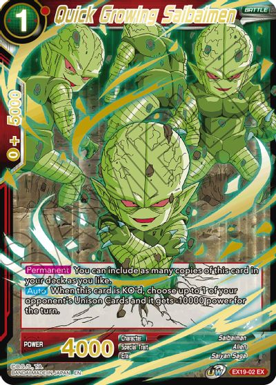 Quick Growing Saibaimen (EX19-02) [Special Anniversary Set 2021] | The Time Vault CA