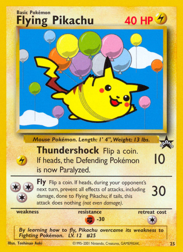 Flying Pikachu (25) [Wizards of the Coast: Black Star Promos] | The Time Vault CA