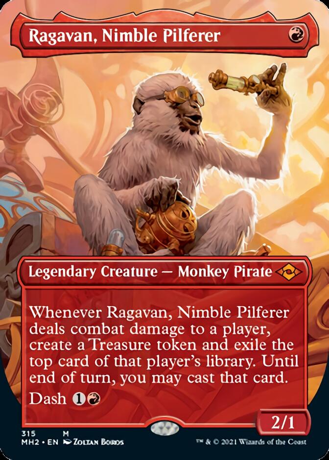 Ragavan, Nimble Pilferer (Borderless Alternate Art) [Modern Horizons 2] | The Time Vault CA