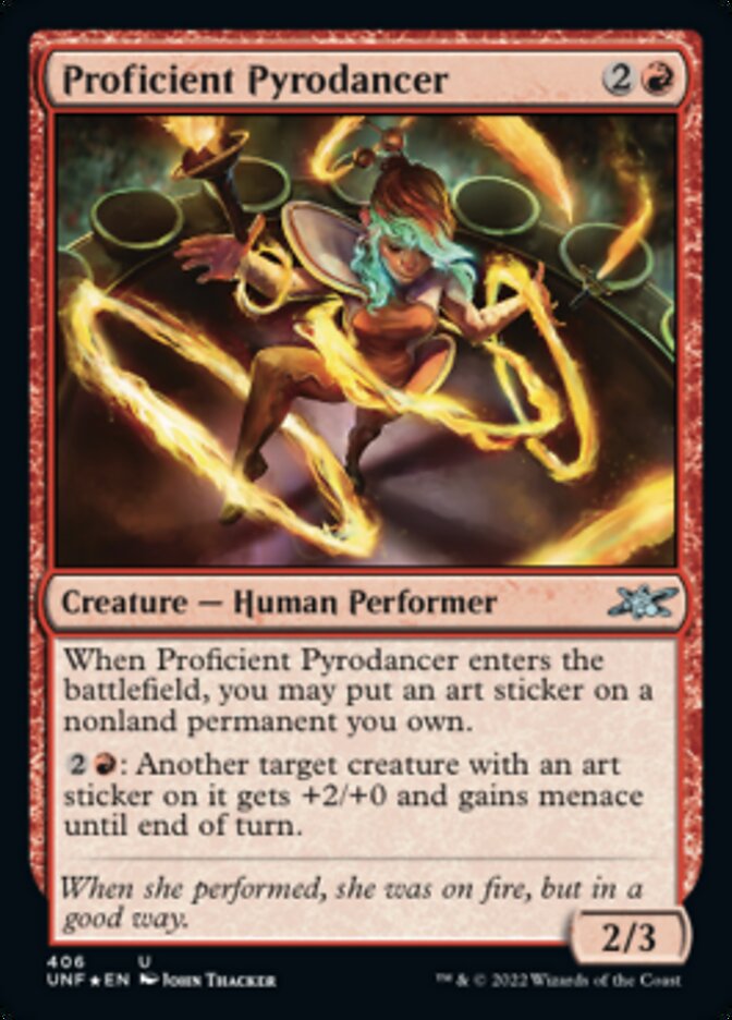 Proficient Pyrodancer (Galaxy Foil) [Unfinity] | The Time Vault CA