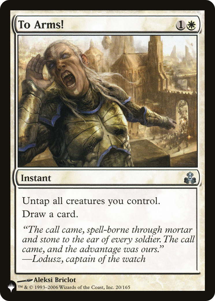 To Arms! [The List] | The Time Vault CA
