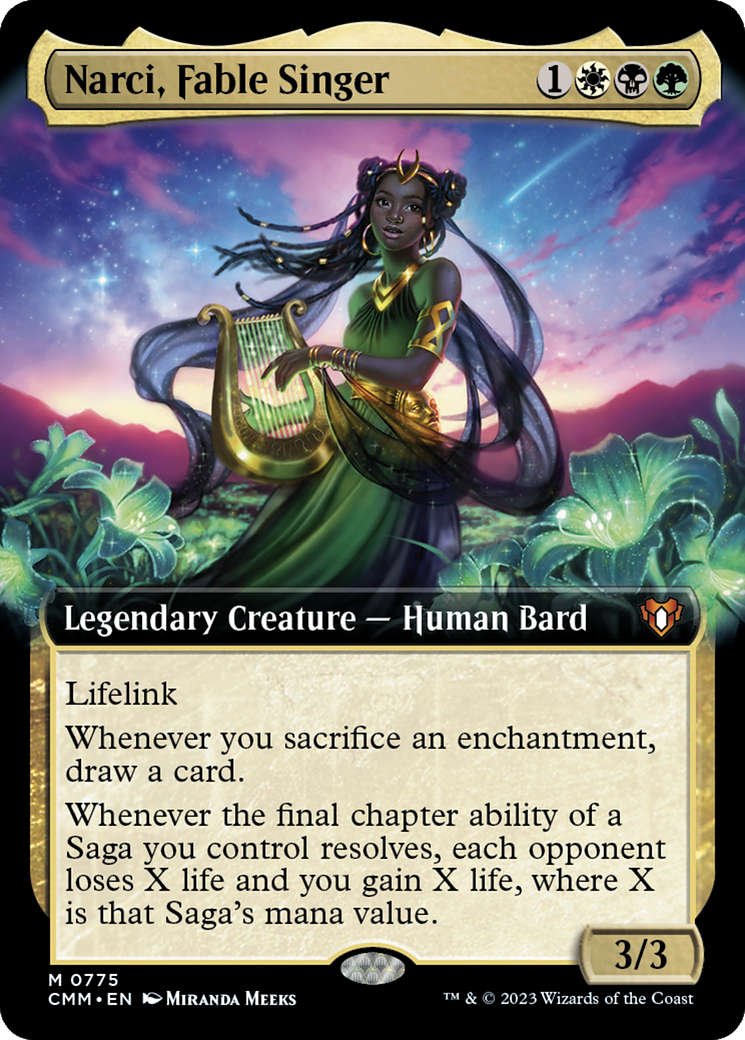 Narci, Fable Singer (Extended Art) [Commander Masters] | The Time Vault CA