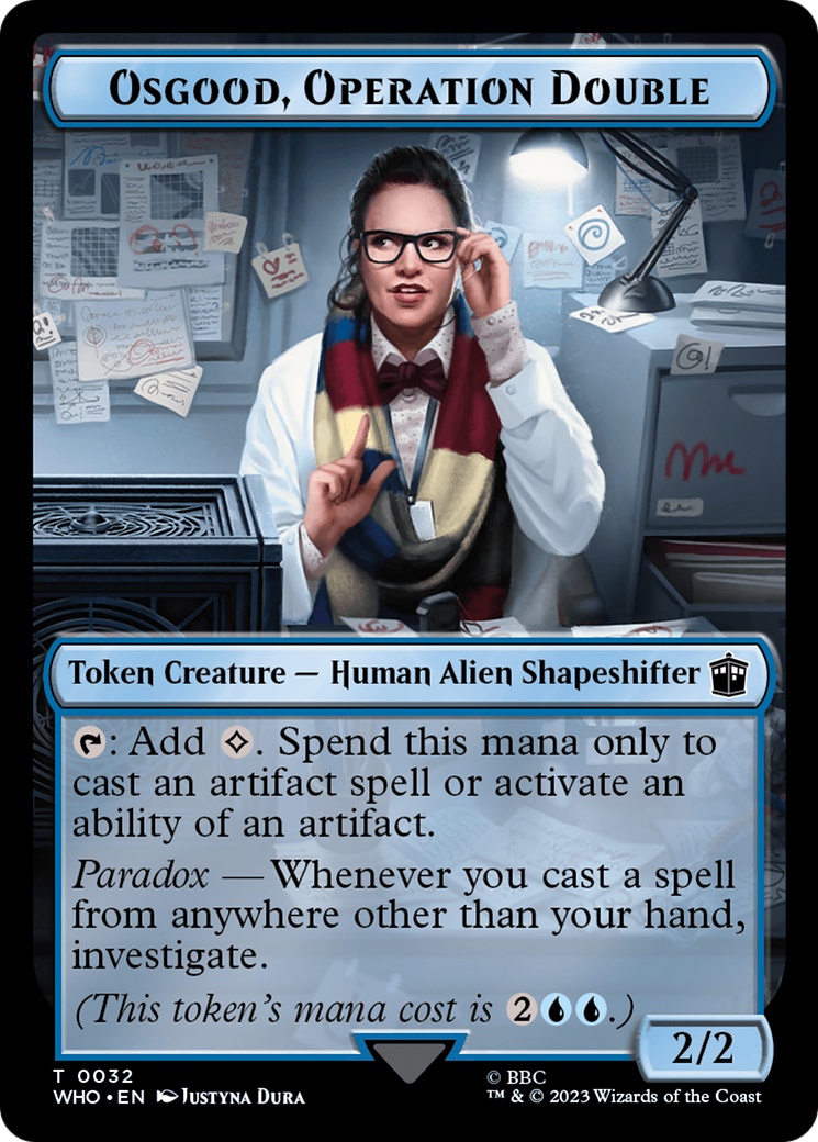 Soldier // Osgood, Operation Double Double-Sided Token (Surge Foil) [Doctor Who Tokens] | The Time Vault CA