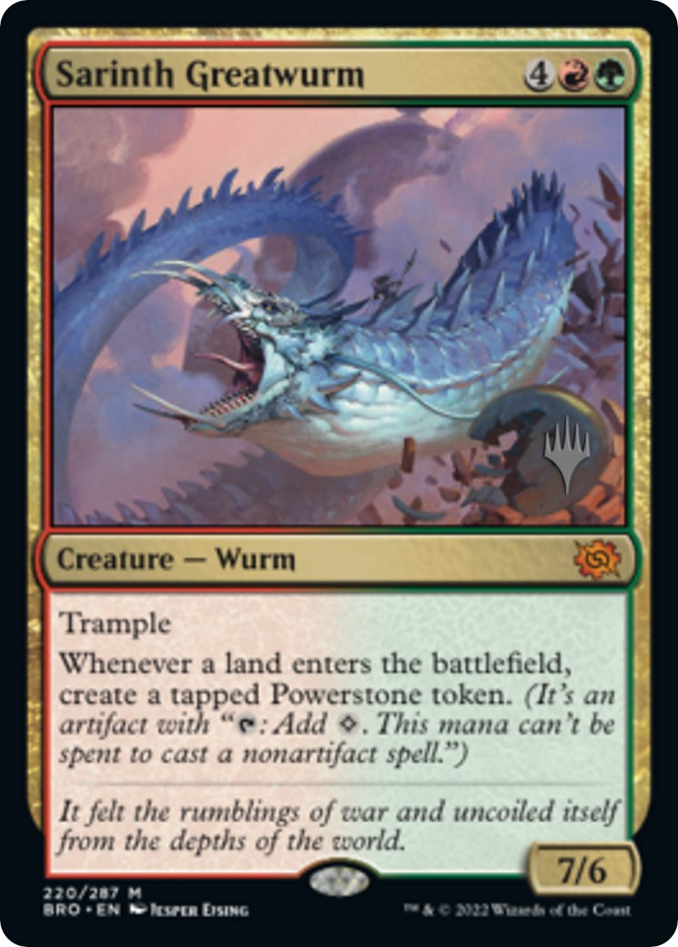 Sarinth Greatwurm (Promo Pack) [The Brothers' War Promos] | The Time Vault CA