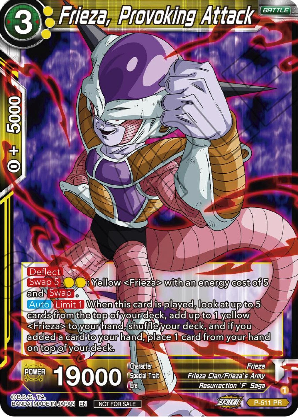 Frieza, Provoking Attack (Zenkai Series Tournament Pack Vol.4) (P-511) [Tournament Promotion Cards] | The Time Vault CA