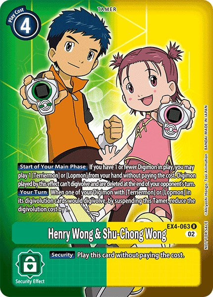 Henry Wong & Shu-Chong Wong [EX4-063] (Alternate Art) [Alternative Being Booster] | The Time Vault CA