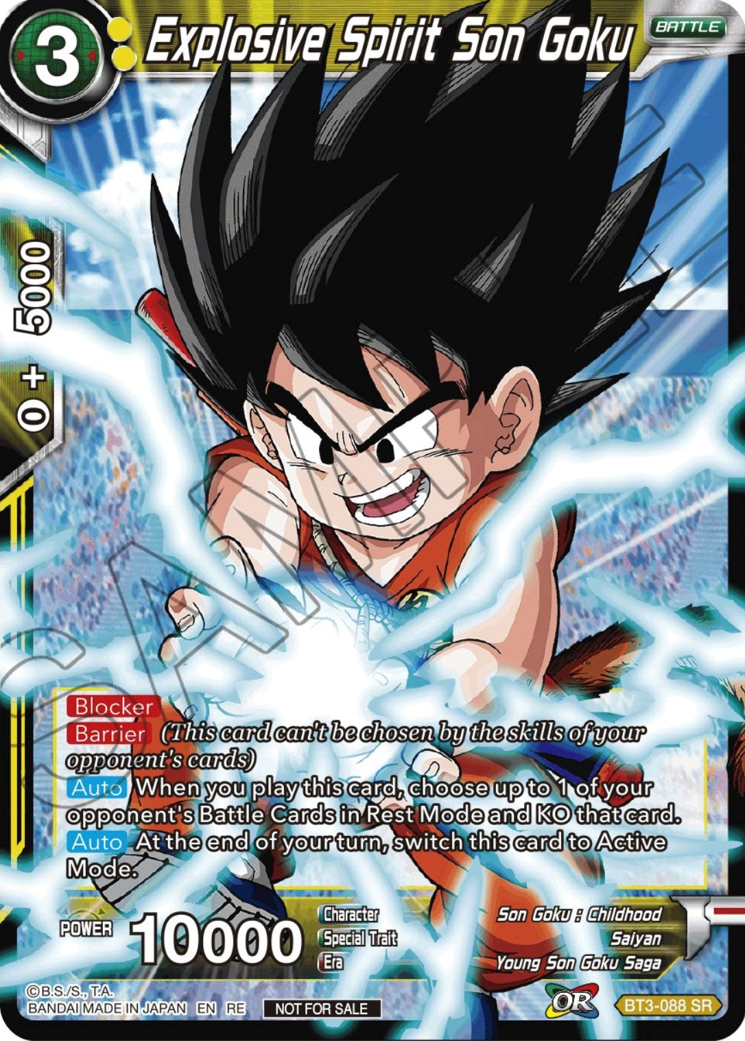 Explosive Spirit Son Goku (Championship Selection Pack 2023 Vol.2) (Silver Foil) (BT3-088) [Tournament Promotion Cards] | The Time Vault CA