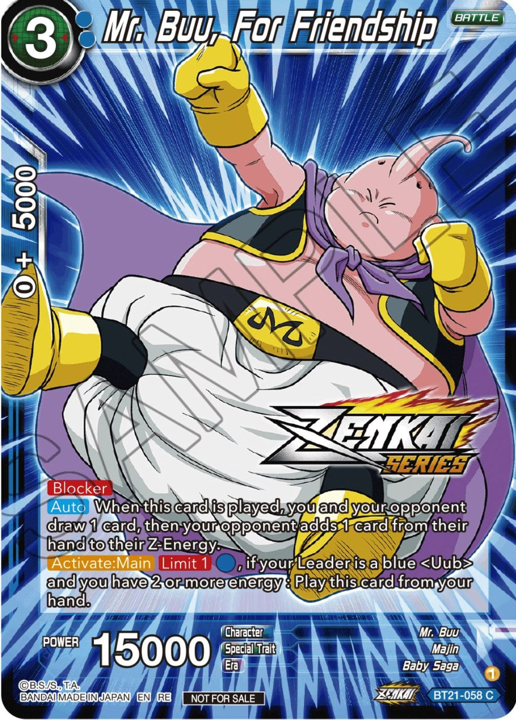 Mr. Buu, For Friendship (Event Pack 12) (BT21-058) [Tournament Promotion Cards] | The Time Vault CA