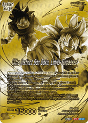 Son Goku // Ultra Instinct Son Goku, Limits Surpassed (Championship 2023 Golden Card Vol.2, Version 1) (BT9-100) [Tournament Promotion Cards] | The Time Vault CA