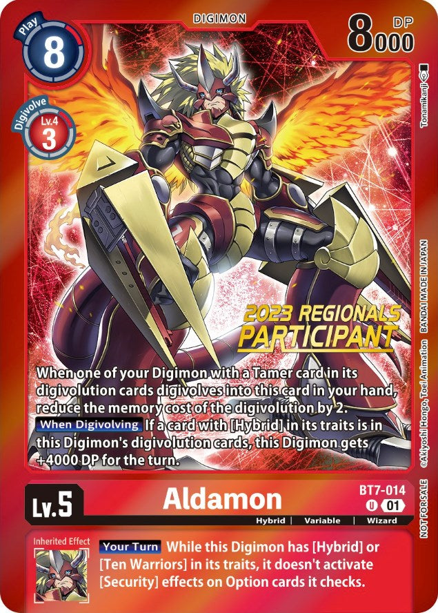 Aldamon [BT7-014] (2023 Regionals Participant) [Next Adventure Promos] | The Time Vault CA