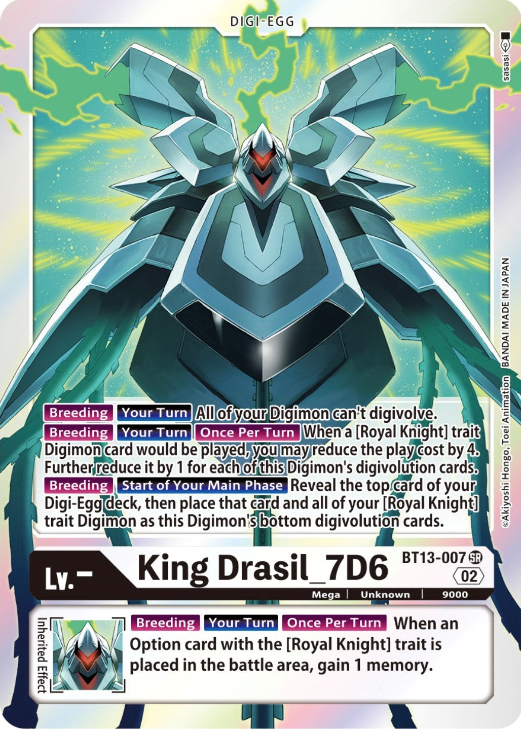 King Drasil_7D6 [BT13-007] [Versus Royal Knights Booster] | The Time Vault CA