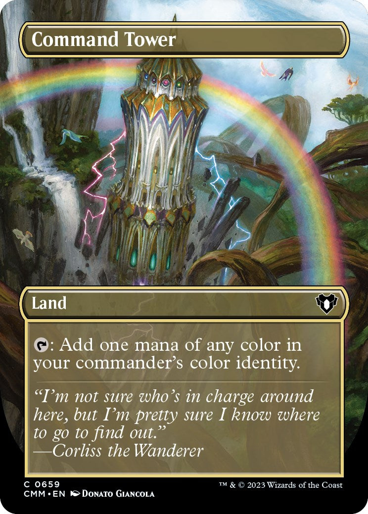 Command Tower (Borderless Alternate Art) [Commander Masters] | The Time Vault CA