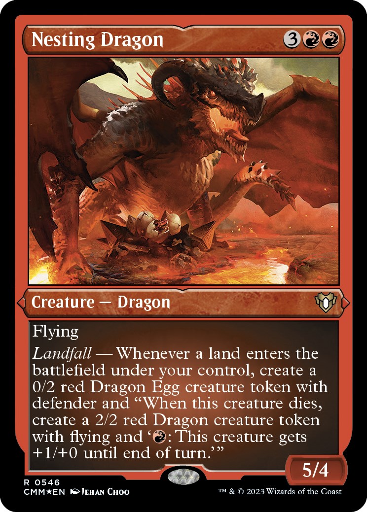 Nesting Dragon (Foil Etched) [Commander Masters] | The Time Vault CA