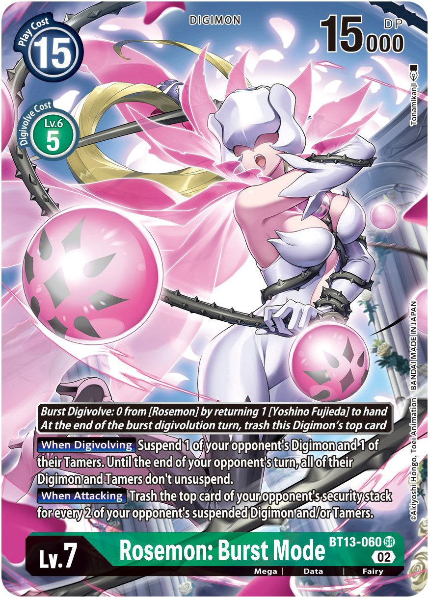 Rosemon: Burst Mode [BT13-060] (Alternate Art) [Versus Royal Knights Booster] | The Time Vault CA