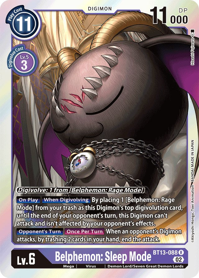 Belphemon: Sleep Mode [BT13-088] [Versus Royal Knights Booster] | The Time Vault CA