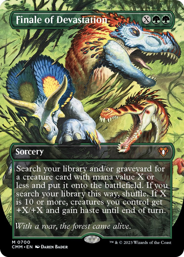 Finale of Devastation (Borderless Alternate Art) [Commander Masters] | The Time Vault CA