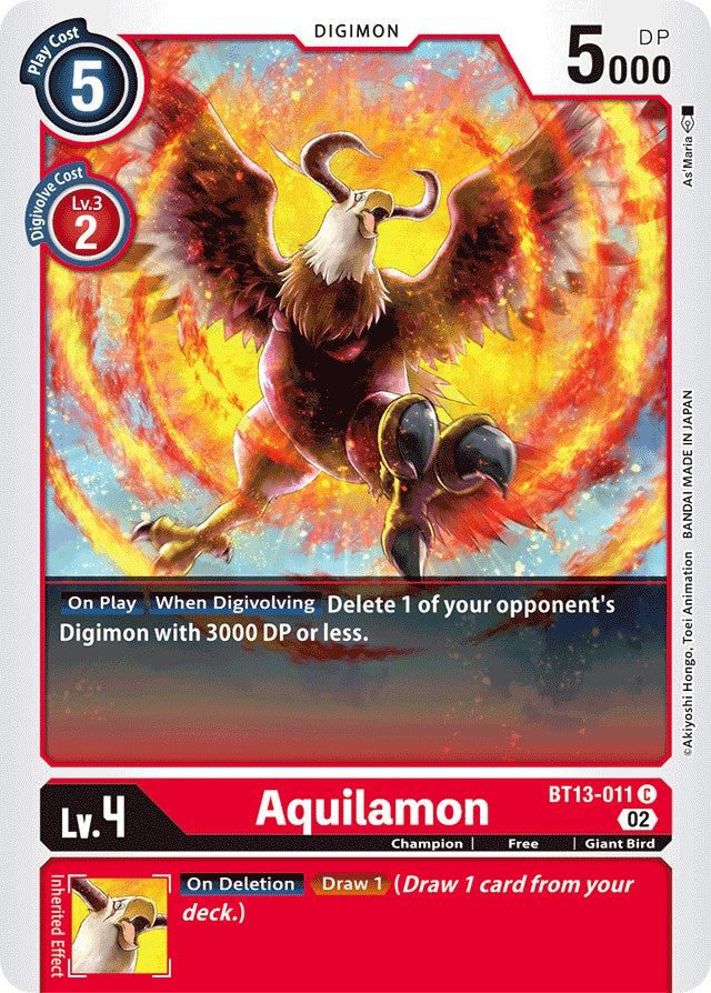 Aquilamon [BT13-011] [Versus Royal Knights Booster] | The Time Vault CA