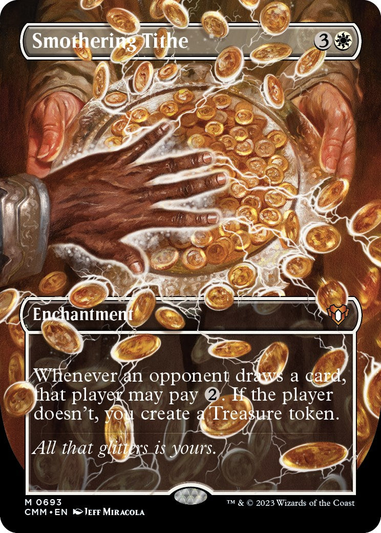 Smothering Tithe (Borderless Alternate Art) [Commander Masters] | The Time Vault CA