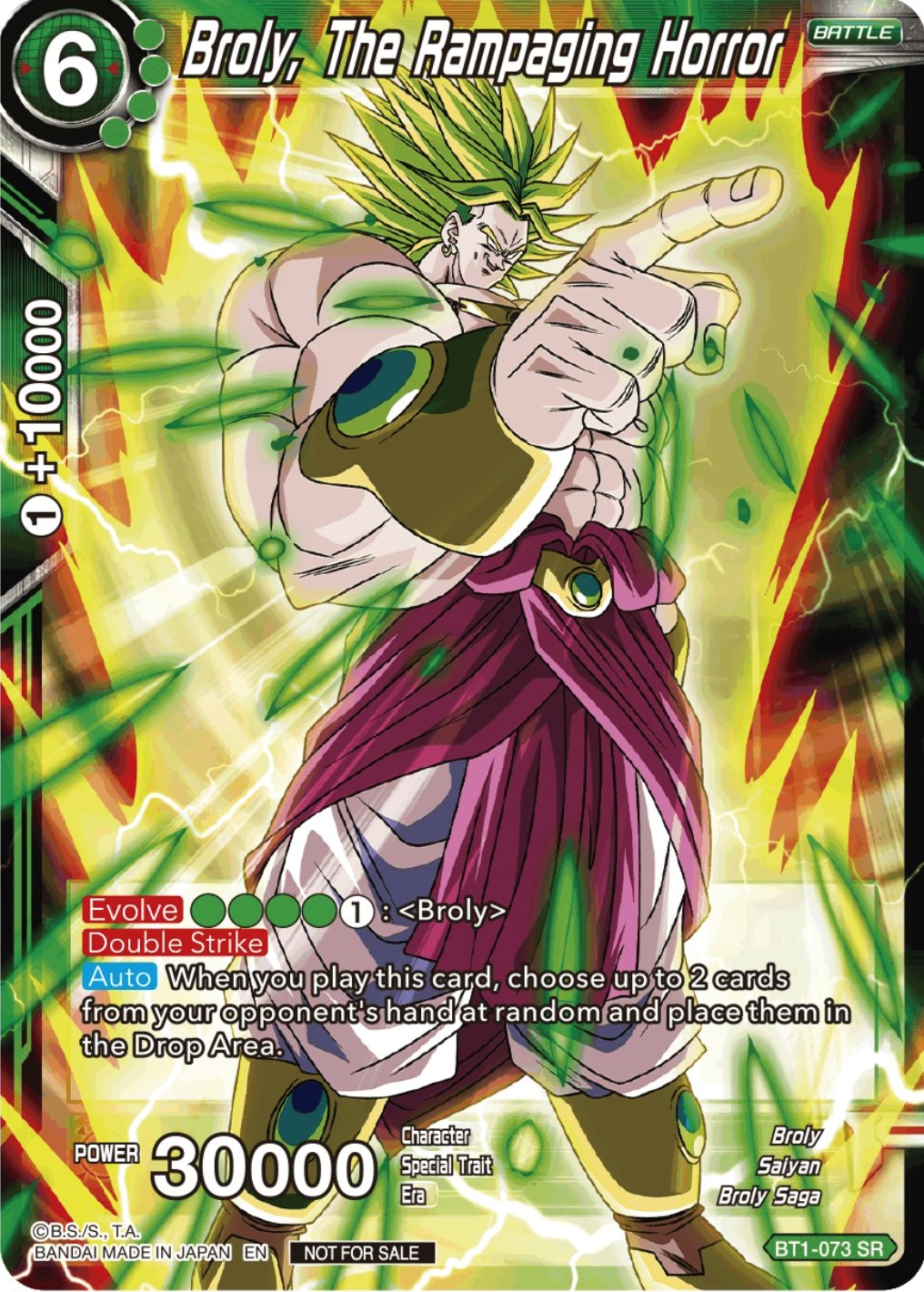 Broly, The Rampaging Horror (Gen Con 2023) (BT1-073) [Promotion Cards] | The Time Vault CA