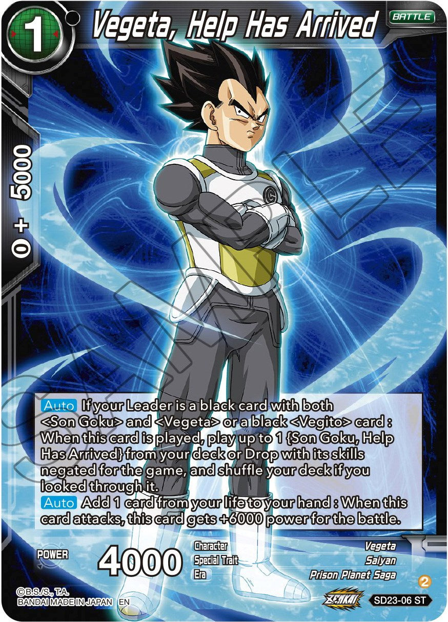 Vegeta, Help Has Arrived (SD23-06) [Critical Blow] | The Time Vault CA