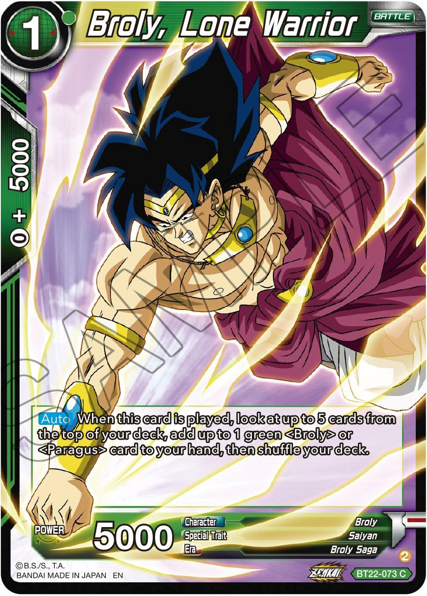 Broly, Lone Warrior (BT22-073) [Critical Blow] | The Time Vault CA