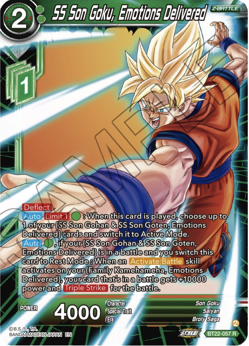 SS Son Goku, Emotions Delivered (BT22-057) [Critical Blow] | The Time Vault CA