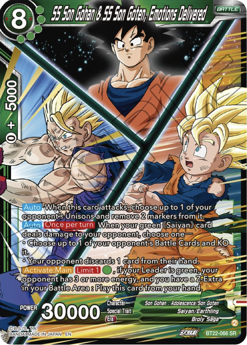 SS Son Gohan & SS Son Goten, Emotions Delivered (BT22-066) [Critical Blow] | The Time Vault CA